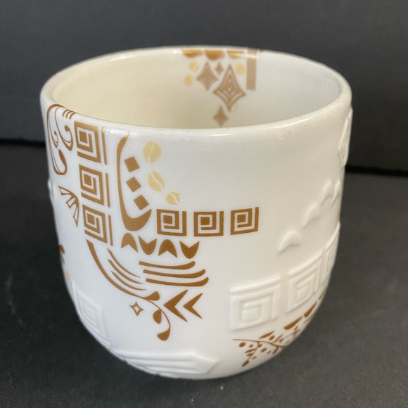 Starbucks Bone China Rare Collectible Raised White & Gold 2012 - Picture 2 of 6